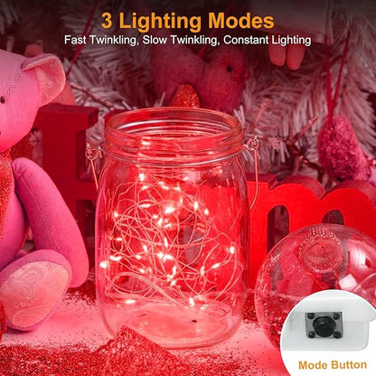 6-Pack Christmas String Lights, 7ft 20 LED Waterproof Twinkle Lights