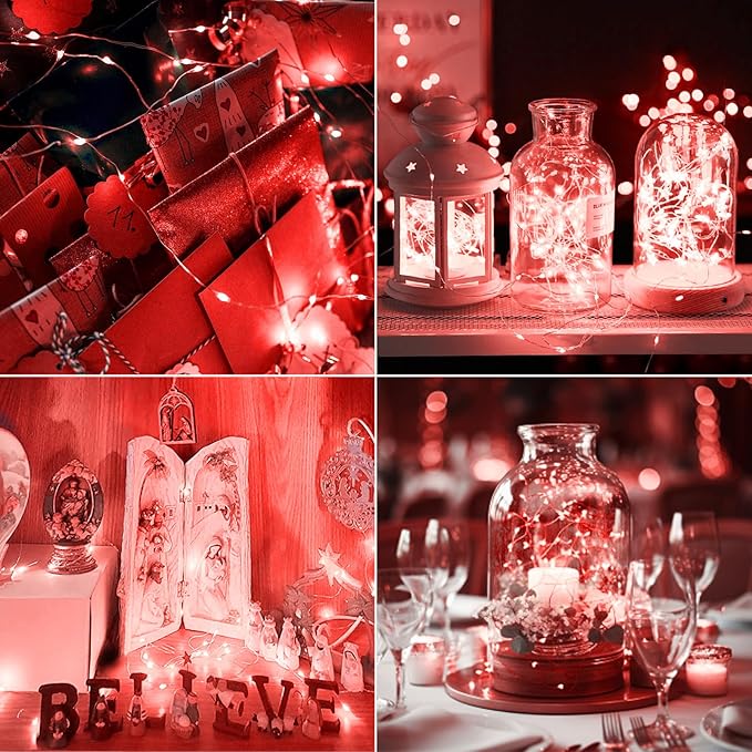 12-Pack Christmas String Lights, Waterproof Twinkle Lights