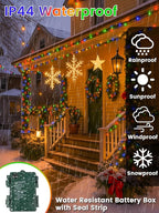 Christmas Patio String Lights 4-Pack, 132ft 400 LED Waterproof