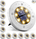 Solar Step Lights 12-Pack, Waterproof Yard