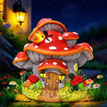 Mushroom Solar Lawn Figurine Light, Waterproof