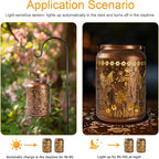 Rustic Hummingbird Solar Lanterns for Outdoor, Waterproof LED