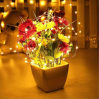 4-Pack 16ft Christmas LED String Lights, Waterproof Timer Lights