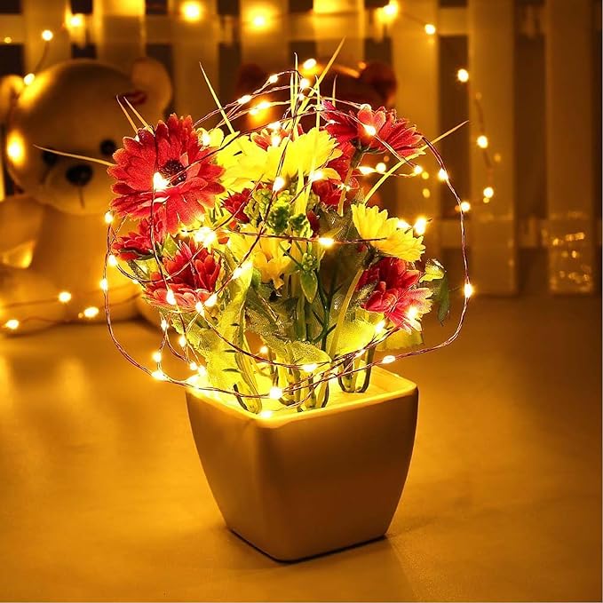 4-Pack 16ft Christmas LED String Lights, Waterproof Timer Lights