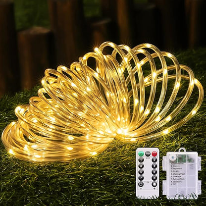 Remote Control Rope Lights, 33ft Color-Changing LED