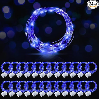 Christmas Fairy Lights 24-Pack, 20 LED Battery Twinkle Lights