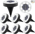 8-Pack White Solar Path Lights, Outdoor Yard LED