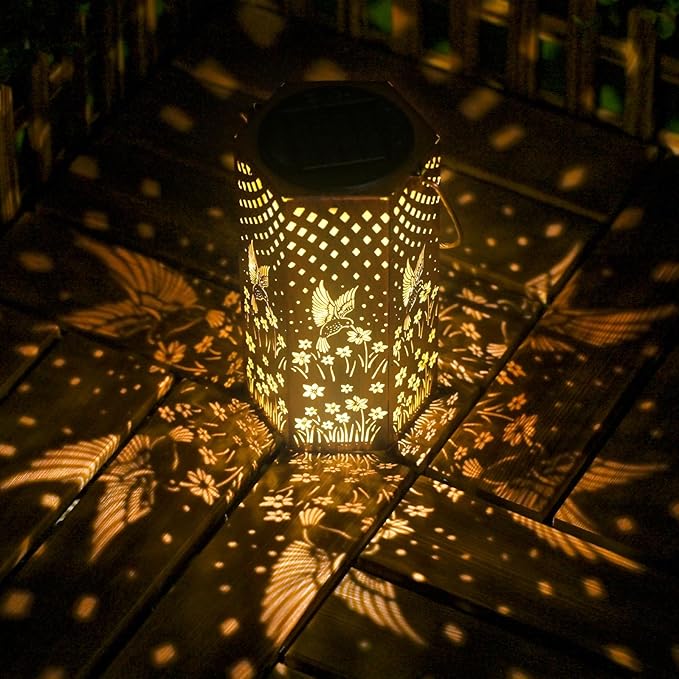 Hummingbird Solar Hanging Lanterns, Decorative Yard Decor