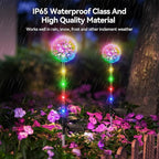 Solar Flat Disk Lights 4-Pack, Waterproof Walkway