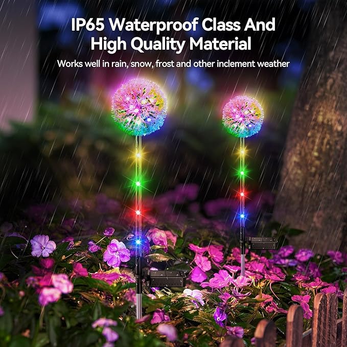 Solar Flat Disk Lights 4-Pack, Waterproof Walkway