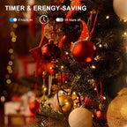 4-Pack 5ft Christmas LED String Lights, Waterproof Timer Lights