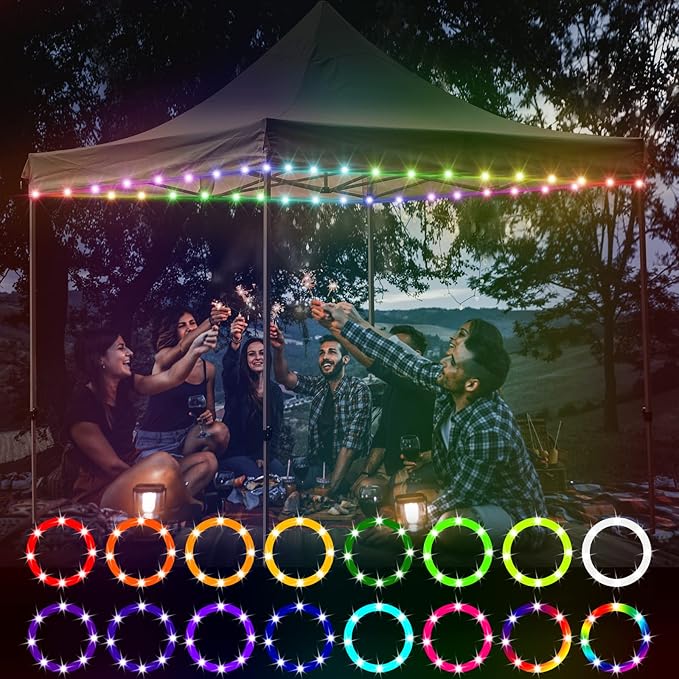 Remote Control Rope Lights, 4ft Color-Changing LED