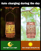 Courtyard Solar Hanging Lanterns, Elegant Patio Decor