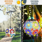 Flower Solar Lanterns, Waterproof LED Patio Lights
