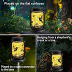 2-Pack Hummingbird Solar Lanterns, Waterproof LED Yard Lights