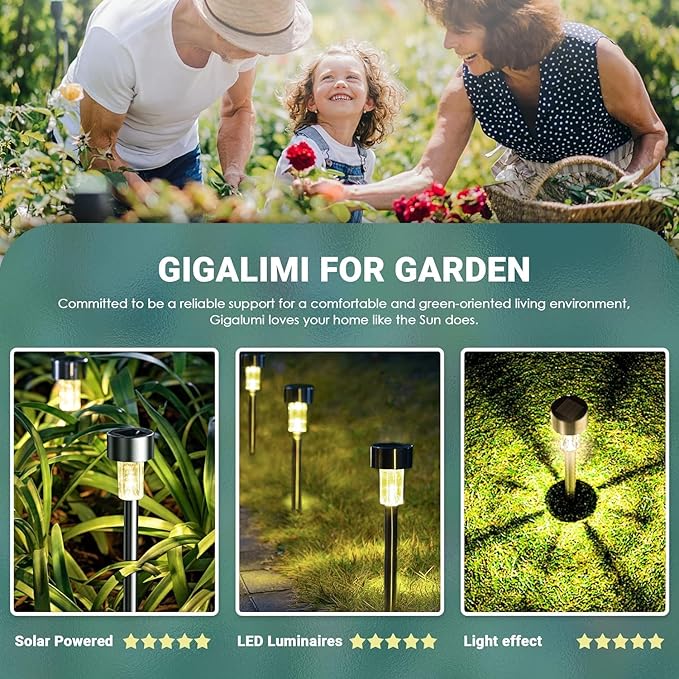 16-Pack Solar Landscape Lights for Driveway