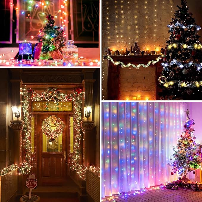Christmas String Lights, 33ft Waterproof Twinkle Lights