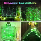 Christmas Yard String Lights 4-Pack, 20ft 60 LED Waterproof