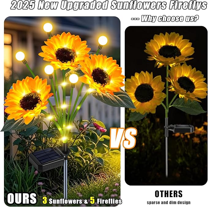 Solar Walkway Path Lights 2-Pack, Waterproof