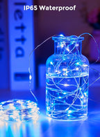 33ft Christmas LED String Lights, Waterproof Timer Lights