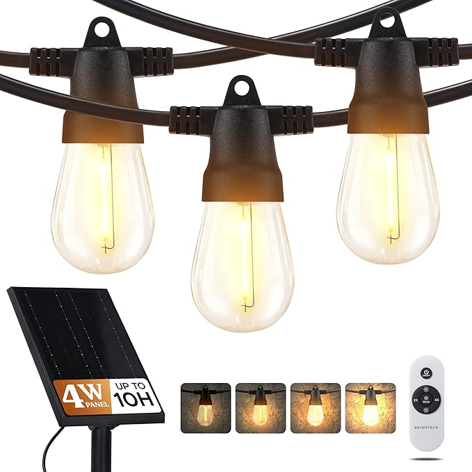 Outdoor String Lights, 48ft White Waterproof LED