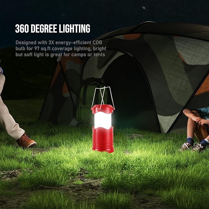 4-Pack Metal Courtyard Solar Lanterns for Patio, Waterproof LED