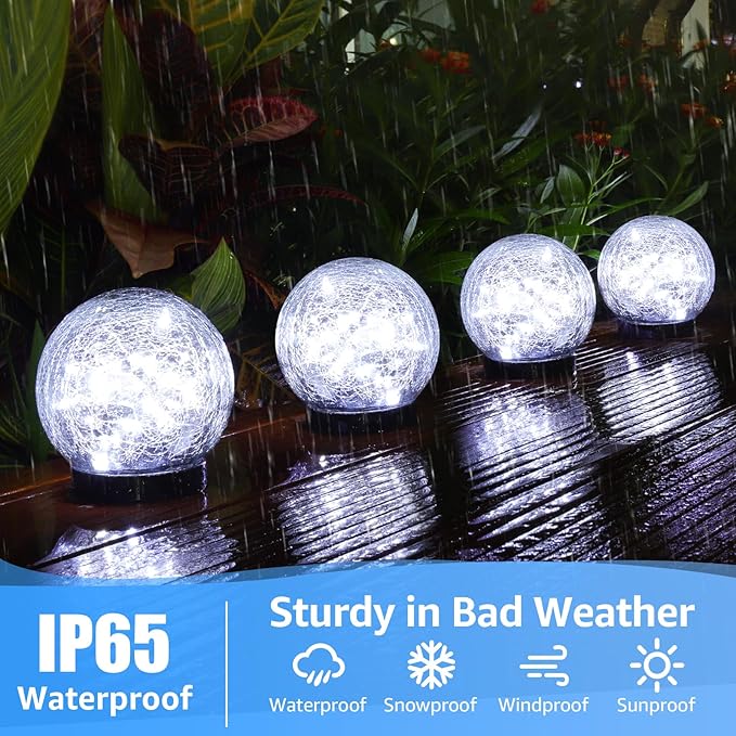 Solar Garden Path Lights, Waterproof