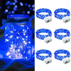 6-Pack 7ft Christmas LED String Lights, Waterproof Timer Lights
