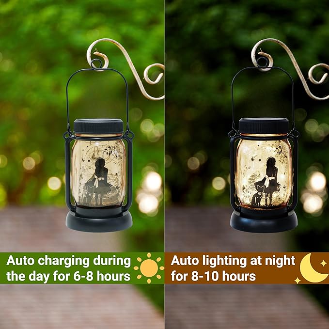 Cat Girl Lamp, Fairy Lanterns, Girl Room Decor, Girl Bedroom Decor, Girls Gifts, Cat Memorials, Gifts for Cat Lovers, Gifts for Girls, Fairy Lantern Jar Night Light Arts and Crafts for Kids