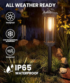 Solar Yard Path Lights 8-Pack, IP65 Waterproof