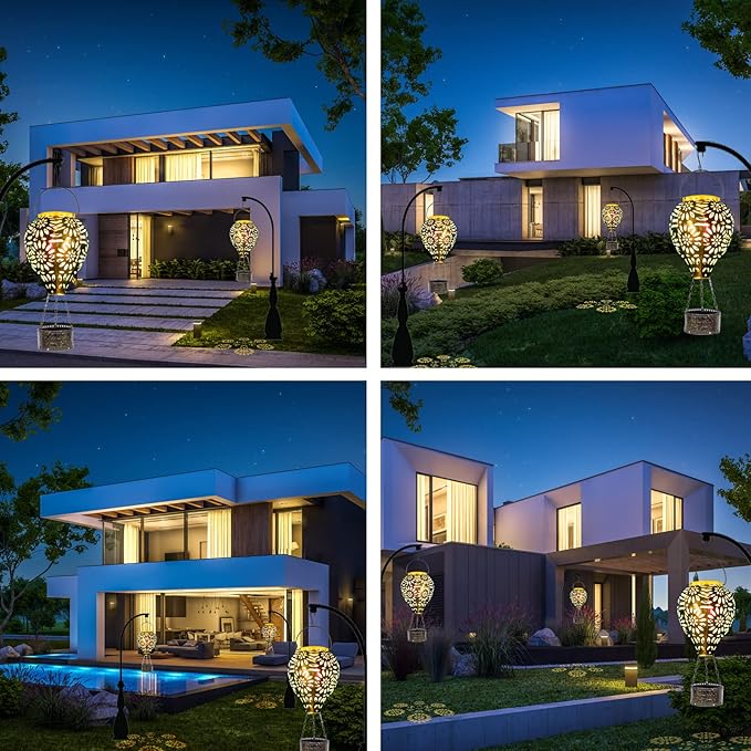 Backyard Solar Lanterns, Waterproof LED Backyard Lights
