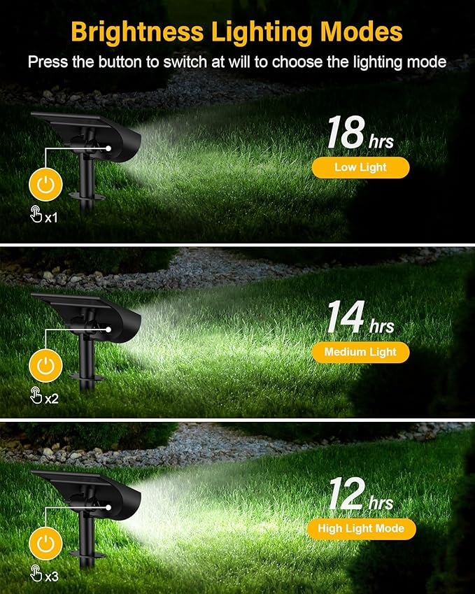 6-Pack Solar Spotlights, Landscape Lights