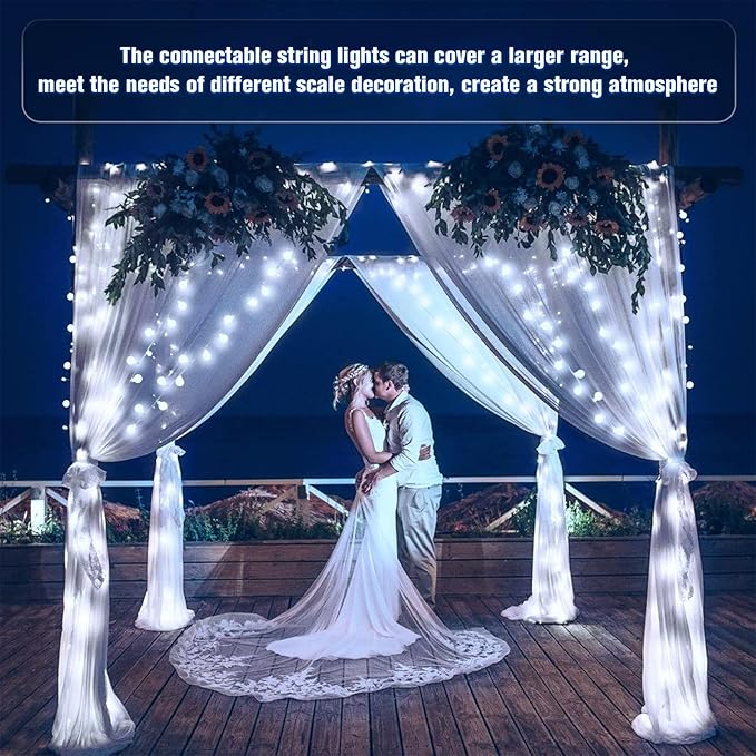 Christmas Yard String Lights, 33ft 100 LED Waterproof