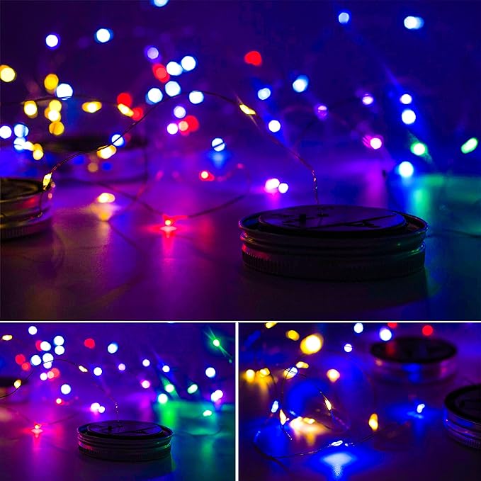 8-Pack Patio String Lights, Weatherproof LED