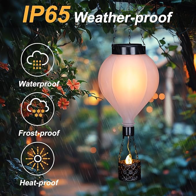 Solar Garden Lanterns, Garden Hanging LED Decor