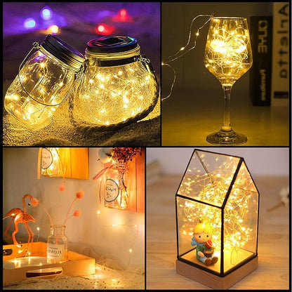 Christmas Porch String Lights 24-Pack, 7ft 20 LED Waterproof