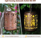 Hummingbird Solar Hanging Lanterns 2-Pack, Elegant Yard Decor