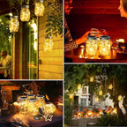 6-Pack Outdoor String Lights, Warm White Waterproof LED
