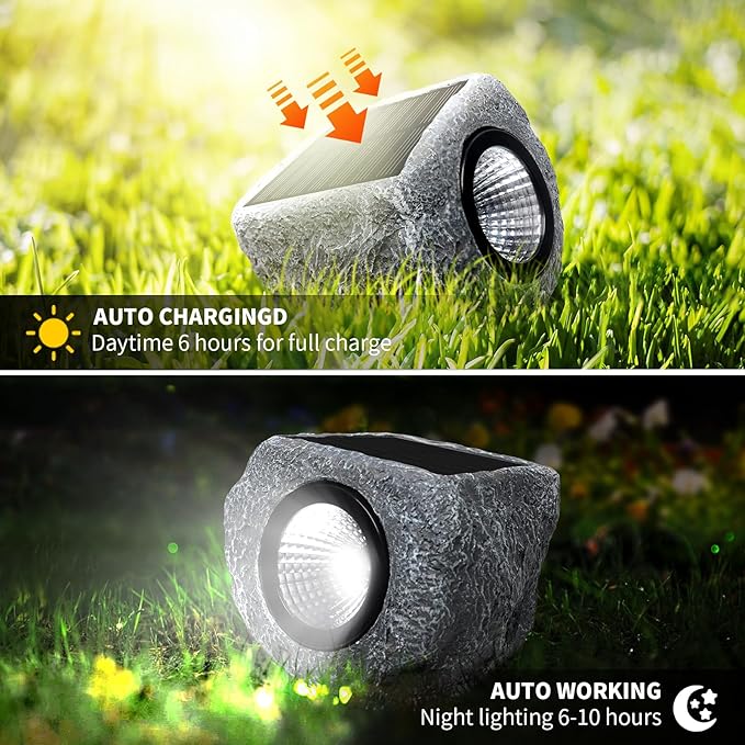 Solar Landscape Spotlights 4-Pack, LED