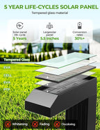 6-Pack Solar Pathway Lights, IP65 Waterproof LED Driveway Lights