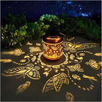 Butterfly Solar Lantern Set, Metal Garden Lighting
