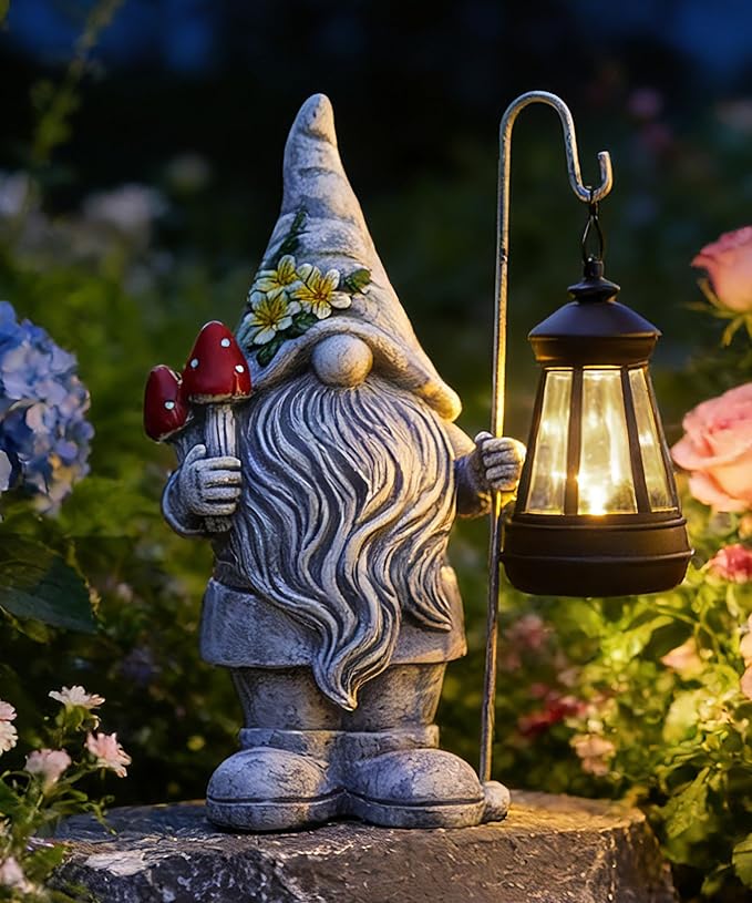 Solar Gnome Statue Light, Yard Decor