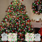 2-Pack 200 LED Christmas Twinkle Lights, 66ft Waterproof for Patio