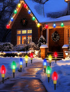 Christmas Backyard String Lights, 14ft 8 LED Waterproof