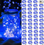 48-Pack Christmas LED String Lights, Waterproof Timer Lights