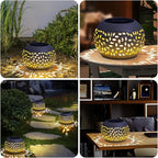 2-Pack Garden Solar Lanterns, Waterproof LED Backyard Lights
