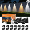 16-Pack Solar Deck Step Lights, Waterproof LED