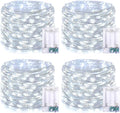 4-Pack Christmas String Lights, 1ft 50 LED Waterproof Twinkle Lights
