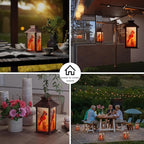 Charming Bird Solar Lanterns for Backyard, Waterproof LED