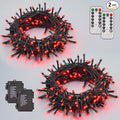 Christmas Patio String Lights 2-Pack, 33ft 100 LED Waterproof